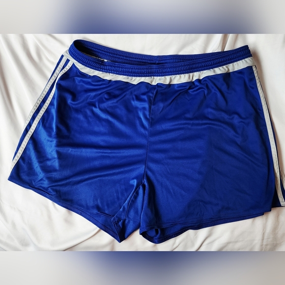 Adidas Blue WOMENS Athletic Shorts Size XL - Picture 1 of 8